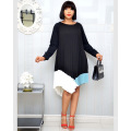 Summer Black Print Polka Dot Long Sleeve Chiffon Women Mini Casual Dresses